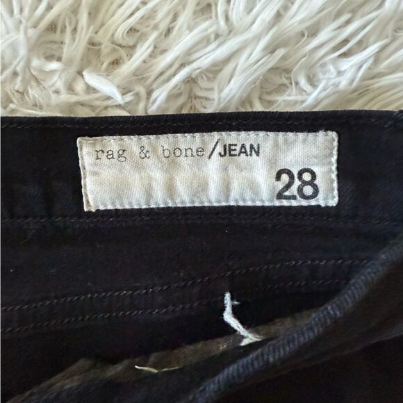 Rag & Bone Black Mid-rise 10” Capri Cropped Ankle Jeans Size 28 - Picture 9 of 9